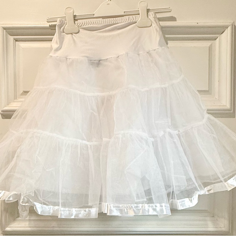 Grace Karin White Layered Tulle Kids Petticoat Underskirt